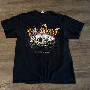Def Leppard Viva Hysteria Staff 2013 T-shirt Las Vegas The Joint Graphic Shirt L